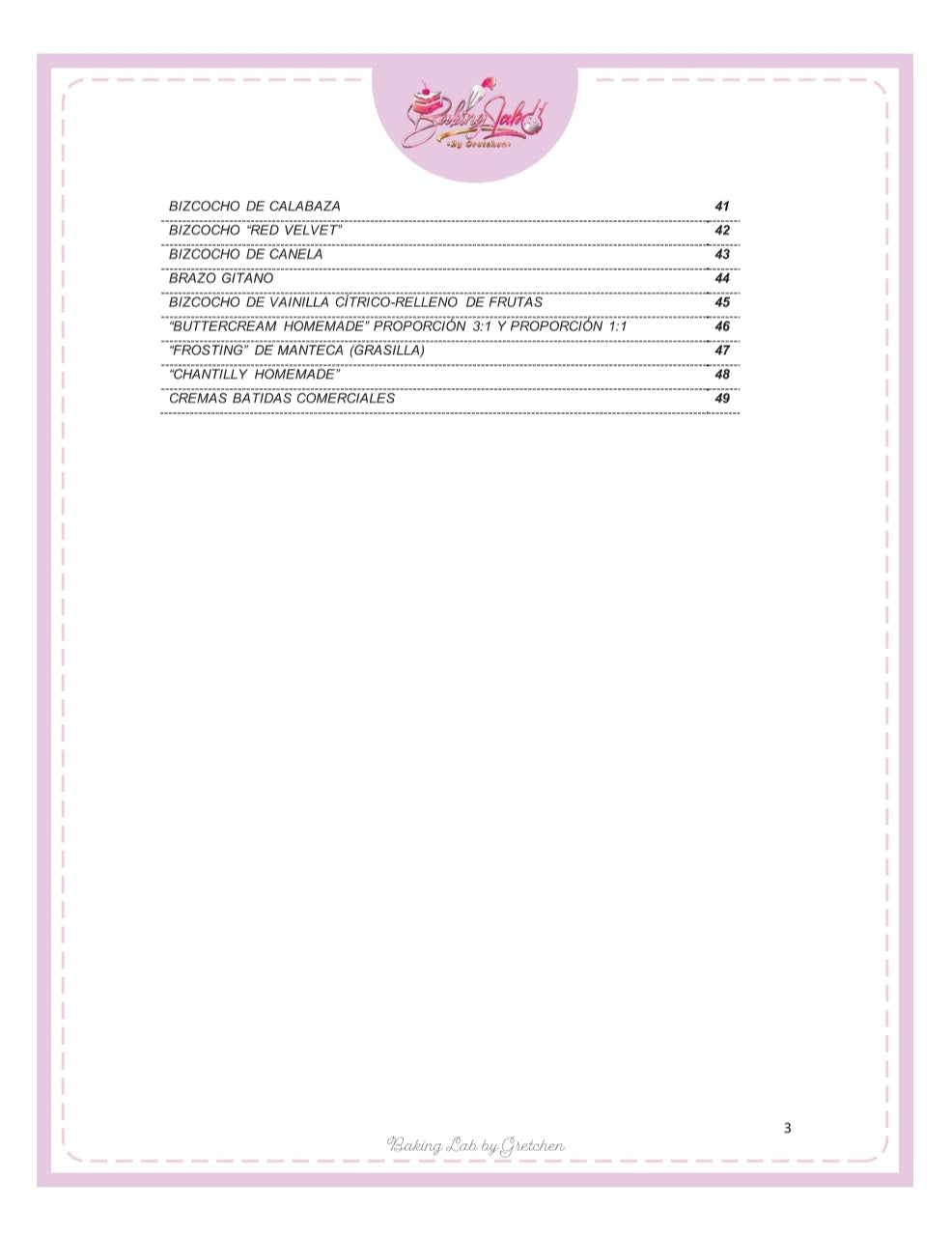 Recetario Impreso de Repostería Básica y Sabores de Bizcochos