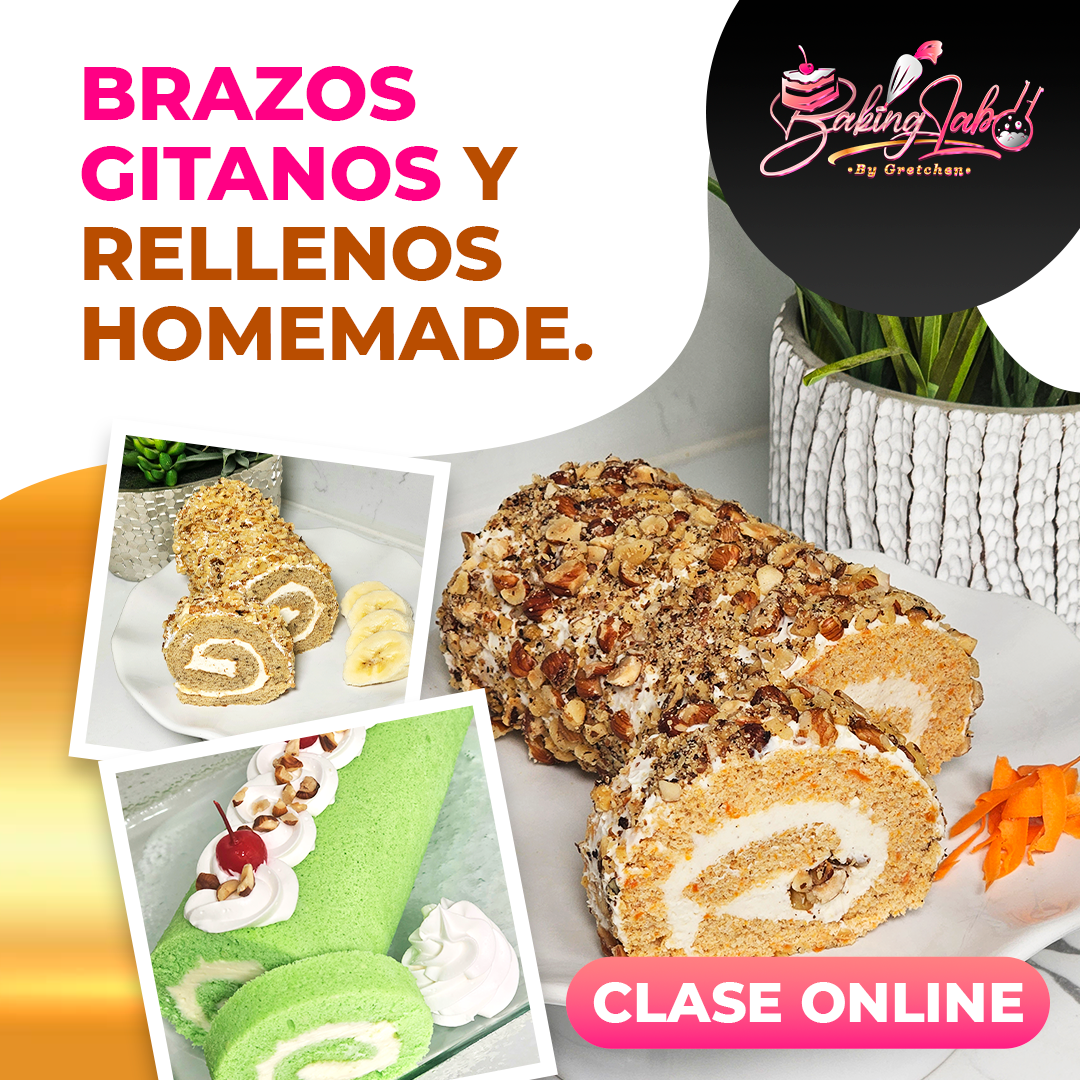 Clase Online de Brazo Gitano y Rellenos "Homemade" (Video Pre-Grabado)