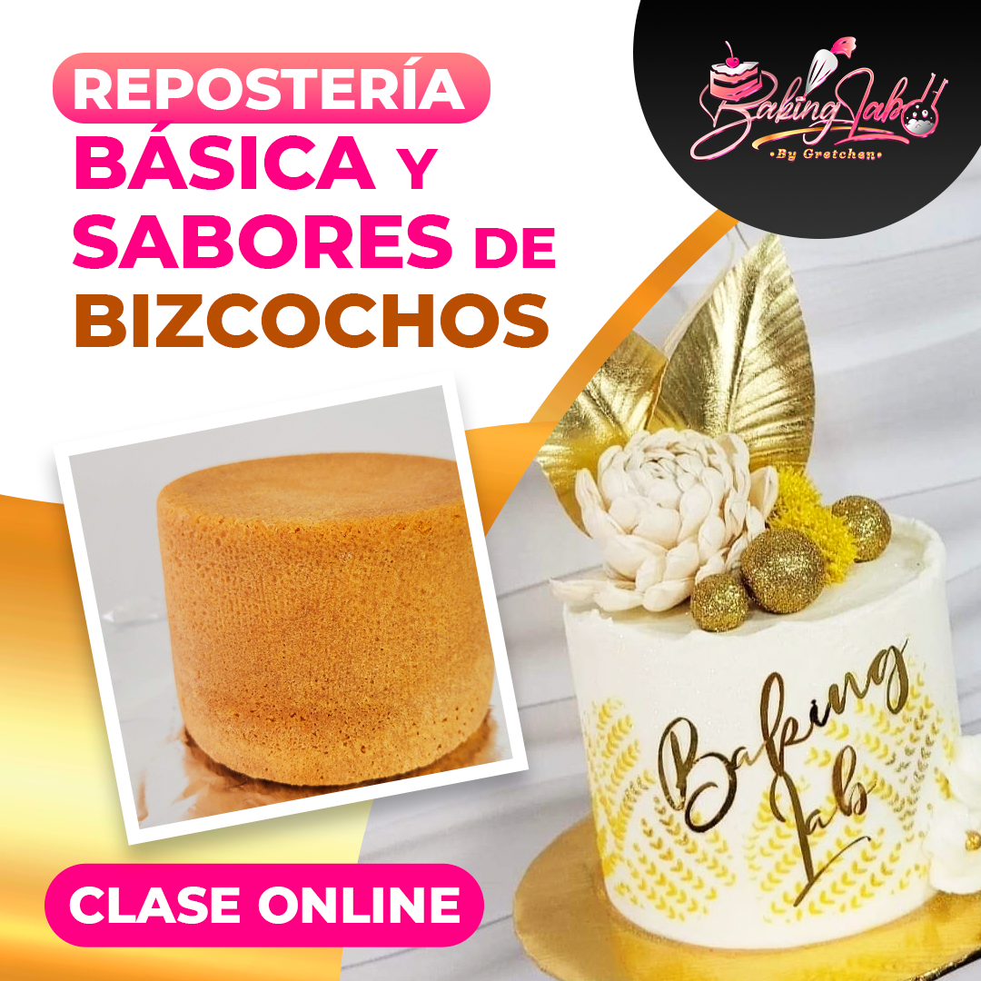 Clase Online de Repostería Básica y Sabores de Bizcochos (Video Pre-Grabado)