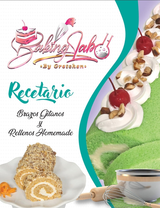 Recetario Impreso de Brazo Gitano y Rellenos Homemade (Disponible)